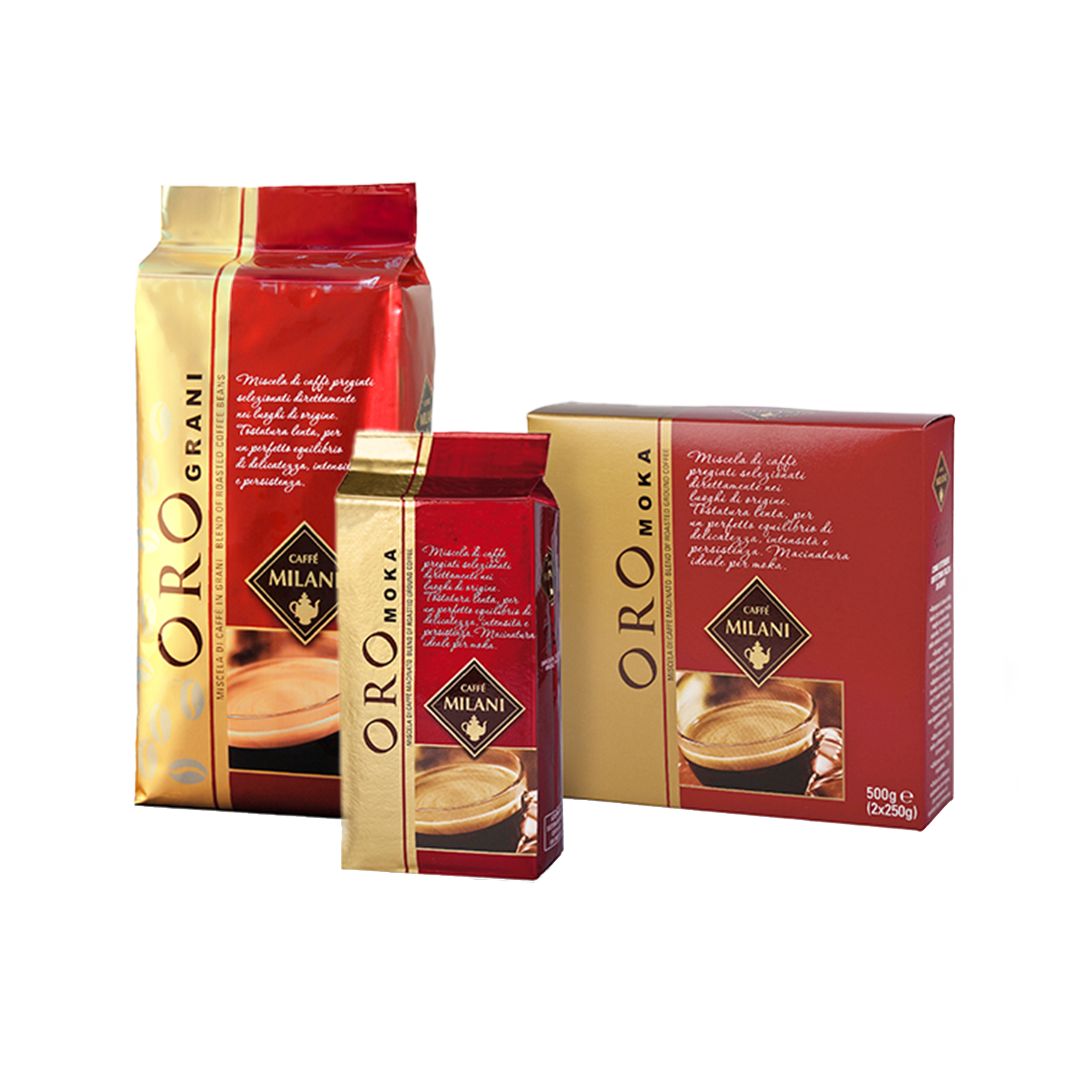 Oro prodotto Caffè Milani per la grande distribuzione