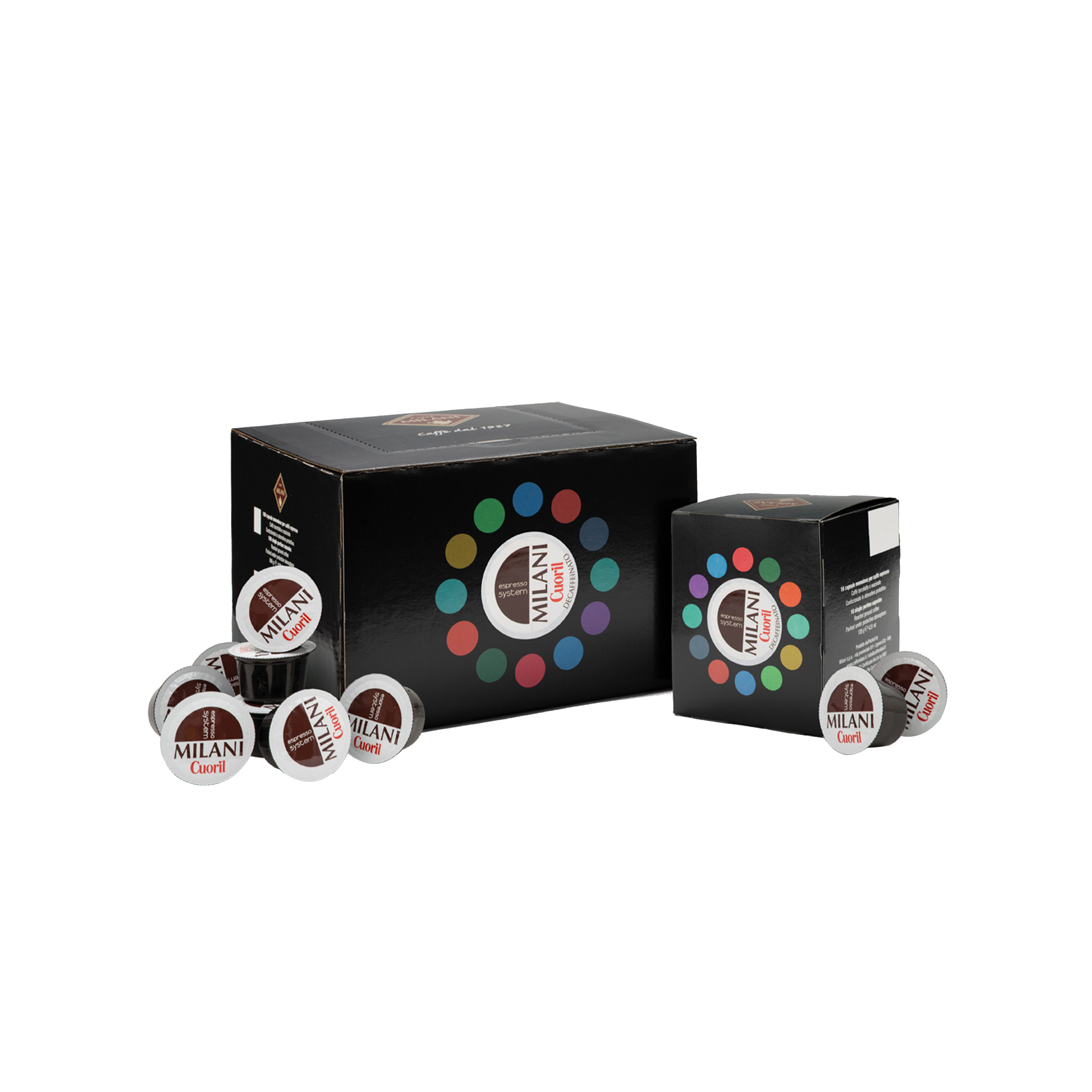 Confezione Cuoril Espresso Sysyem Milani in capsule Caffé Milani