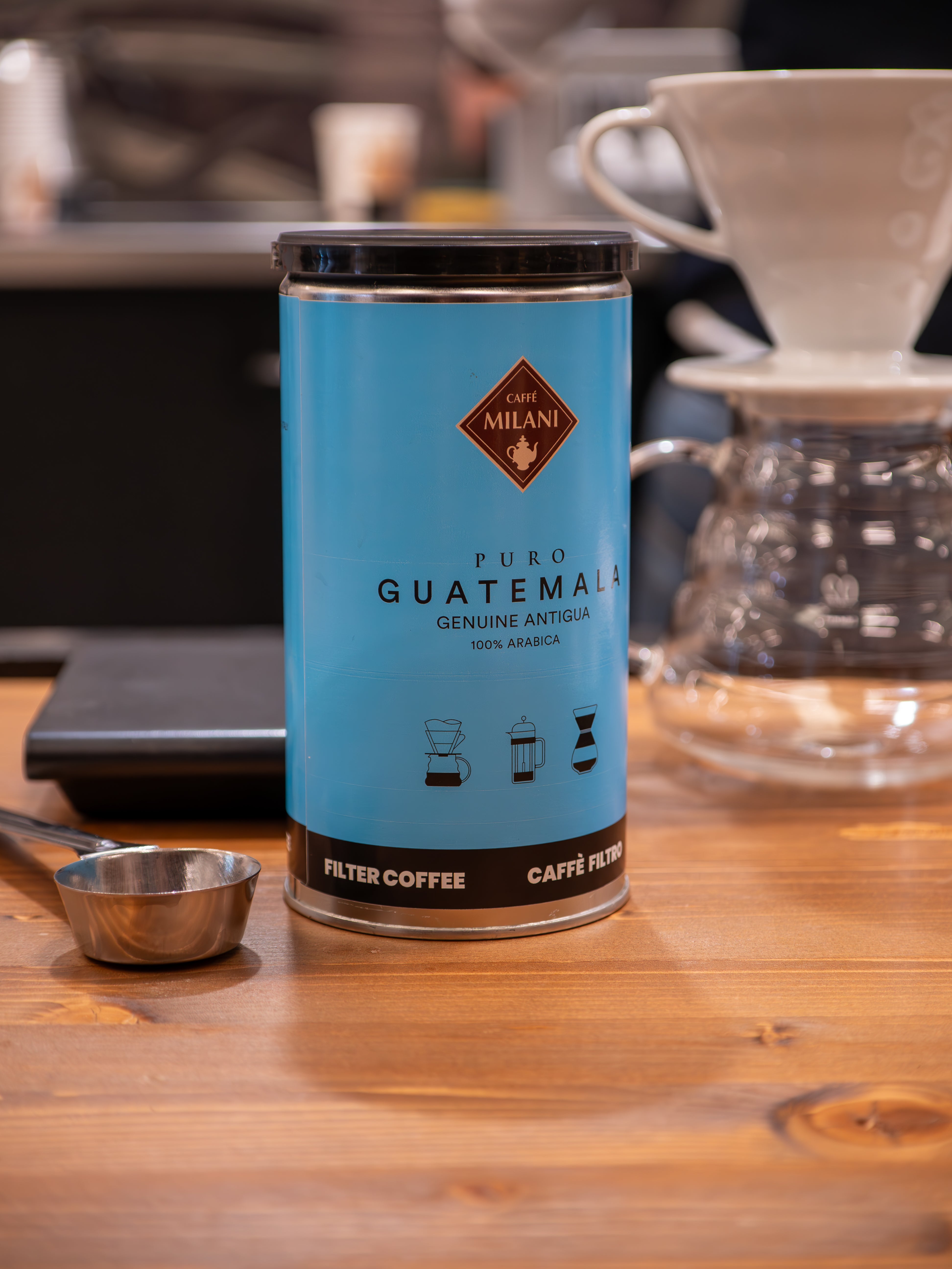 Esempio di packaging Caffé Milani in latta